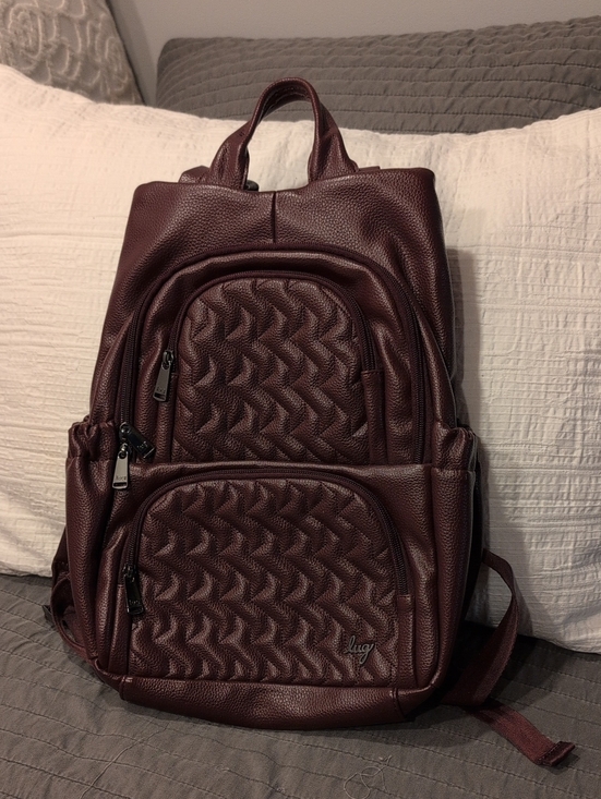 lug Handbags - lug Quilted Backpack in Burgundy